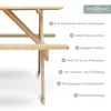 holz4home® Outdoor Picknickbank 140 cm I Sitzgruppe Aussen Produktbild-Vorschau 5