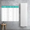 doporro Design Badheizung 180x54cm Weiß Paneelheizkörper Produktbild-Vorschau 5