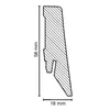 Sockelleiste MDF 18 x 58 x 2500 mm Schwarz zum Kleben, Produktbild-Vorschau 2