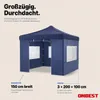 ONBEST Pavillon 3x3 | Wasserdicht | faltbar | Blau | mit Produktbild-Vorschau 4
