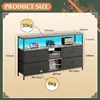 CDGlobal Kommode mit Schubladen, LED, Multifunktionaler Produktbild-Vorschau 7