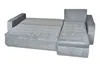 A gray sectional sofa with a pull-out bed function and storage compartment, shown against a white background. Produktbild-Vorschau