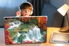 MuchoWow® Laptop Aufkleber Sticker Cover Bäume - Wasserfall Produktbild-Vorschau 3