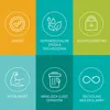 A grid of six icons with text labels, each representing a product feature or benefit. Anteprima dell’immagine prodotto