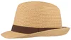 Knautschbarer Borten-Trilby Strohhut von Hut-Breiter in beige Voir les images du produit