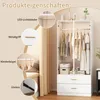 Fortuna Lai Kleiderschrank mit Glas Weiß, Vielseitiger Produktbild-Vorschau 4