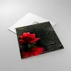 Bilder auf glas - Blume rote rose wasser tau - 40x40cm - Produktbild-Vorschau 2