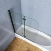 Duschspa 100x140cm 2-teilig Faltwand Schwarz Produktbild-Vorschau 3