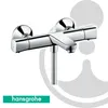 A chrome Hansgrohe Ecostat Thermostat Universal Wanne Aufputz on a white and light gray background with a logo. Náhled obrázku produktu