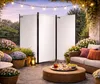Paravent 3 Teilig 170 x 165 cm Weiß - Garten & Balkon Produktbild-Vorschau 5