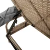 Sonnenliege mit Dach Beige Poly Rattan Produktbild-Vorschau 8