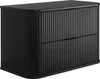 Mobile da bagno, nero, 80,4 x 51,7 x 41,5 cm, maniglie nere Anteprima dell’immagine prodotto 3