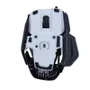 A top-down view of a white and black computer mouse. Podgląd zdjęcia produktu