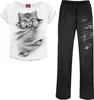 Spiral Schlafanzug Damen Bright Eyes schwarz/weiß Geschenke Produktbild-Vorschau 9