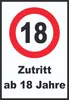 Zutritt ab 18 Jahre Schild A5 (148x210mm) Produktbild-Vorschau 1