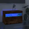 vidaXL Armoire TV avec lampes LED Chêne fumé 60x35x40 cm Voir les images du produit 2