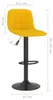 vidaXL Tabouret de bar 2 pcs. velours jaune Voir les images du produit 8