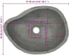 A top-down view of a sink with dimensions overlaid. Náhľad obrázku produktu