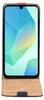 A smartphone in a flip case with a colorful abstract wallpaper on the screen. Produktbild-Vorschau
