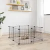 vidaXL 8dílná klec pro domácí mazlíčky s dvířky černá 35x35 Náhled obrázku produktu 1