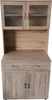 A kitchen buffet with glass doors on the top cabinet and wooden doors on the bottom cabinet. Produktbild-Vorschau