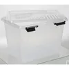 Boîte à charnières 19L transparente avec couvercle Boîte de Voir les images du produit 6