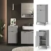 Badschrank Vicco Eliza Grau 40 x 87 cm mit Tür und Produktbild-Vorschau 2