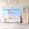 Łóżko piętrowe, 90 x 200 cm, rama metalowa, półka, siatka Podgląd zdjęcia produktu 4