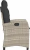 vidaXL 3-tlg. Bistro-Set mit Kissen Hellgrau Poly Rattan Produktbild-Vorschau 5