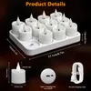LED-Teelicht-Set, wiederaufladbar, 12er-Pack, mit Produktbild-Vorschau 3