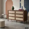 sweeek - Vintage Kommode mit Holzdekor und Flechtwerk, 6 Produktbild-Vorschau 6