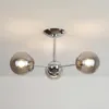 Deckenleuchte Metall Rauchglas 48 cm breit Chrom 3-flammig Produktbild-Vorschau 6