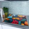 Spritzschutz Herdabdeckplatte Schneidebrett aus Glas Bunte Produktbild-Vorschau 2