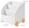 Relaxdays Bücherregal Kinder, 3 Fächer, HBT: 43,5x46x40 cm, Produktbild-Vorschau 4