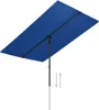 vidaXL Ombrellone con palo in alluminio 2x1,5 m azzurro Anteprima dell’immagine prodotto 10