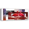 Leinwandbild Zwei rote Flamingos 120x40 Feeby Rot bild für Produktbild-Vorschau 1