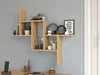 VBChome Wandregal mit 6 Böden 90 x 15 x 73 cm Eiche Artisan Produktbild-Vorschau 1