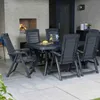 Záhradné kreslo Jardin skladacie Aruba grafitový plast Náhľad obrázku produktu 2