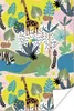 MuchoWow® Poster Dschungel - Muster - Tiere - Pflanzen Produktbild-Vorschau 1