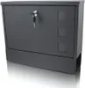 Bituxx Briefkasten mit Zeitungsfach Dunkelgrau MS-14701 Produktbild-Vorschau 1