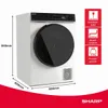SHARP KD-WNHB9S9GWB-DE, asciugatrice a pompa di calore da 9 Anteprima dell’immagine prodotto 2
