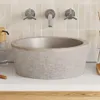 Waschbecken Grau Ø40x15 cm Marmor Produktbild-Vorschau 2