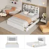 Doppelbett, Offenes Regal, Drei Schubladen mit Rollen, Produktbild-Vorschau 5