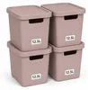 Plastard Aufbewahrungsbox mit Deckel 4er-Set 12,5 Liter in Produktbild-Vorschau 1