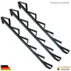 Three black metal stair stringers are arranged diagonally on a white background. Anteprima dell’immagine prodotto