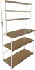 Scaffale da cucina Relaxdays, 6 ripiani con piano di lavoro Anteprima dell’immagine prodotto 1