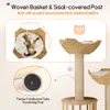 A marketing image showcasing a cat tree with multiple features and details. Náhľad obrázku produktu