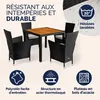 CASARIA® Ensemble salon de jardin 5 pièces polyrotin noir Voir les images du produit 2