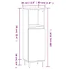 vidaXL Armadietto da bagno nero 30x30x100 cm materiale a Anteprima dell’immagine prodotto 13