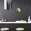 Glasuhr Wanduhr Küchenuhr Echt-Glas 30fi cm Oliven braun Produktbild-Vorschau 3